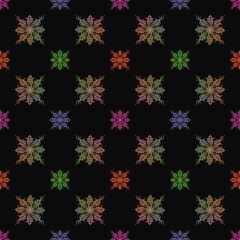 Abstract, Doodle lines in abstract flower circles, Lines with many colors without fixed shapes forming a picture, Beautiful multicolored lines forming an image, Doodle lines, Patterns.