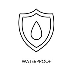 Waterproof line icon vector for packaging on cctv camera with editable stroke