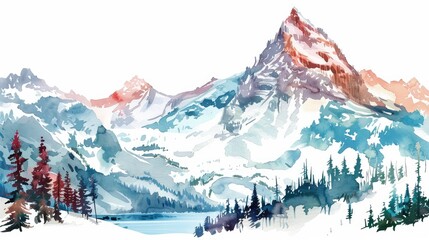 landscape with mountains