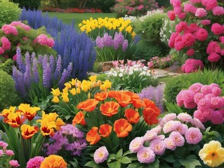 field of tulips