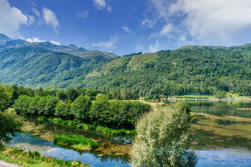 Fototapeta premium Loudenvielle is a new French commune located in the Hautes-Pyrénées department in the Occitanie region.