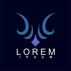 abstract logo design. unique and characterful, geometric abstract logo, modern and cute logo concept