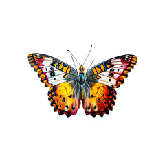 Naklejka premium Vibrant Close-Up of Colorful Butterfly