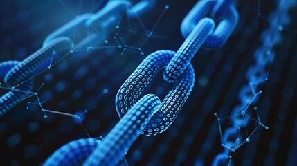 Cyber security and global communication network. Blockchain, data stream, binary code background