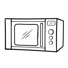 illustration of a microwave