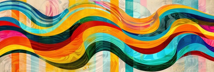 Dynamic Lines And Waves In A Psychedelic Style, In Bright And Contrasting Colors, Evoking A Sense Of Creativity And Surrealism , HD Wallpapers, Background Image