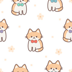 seamless pattern with cats