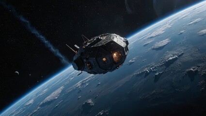 Spacecraft Orbiting Earth