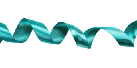Teal  color ribbon isolate on transparent png. Holiday Edition, Ribbon.