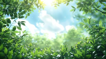 Obraz premium lush green trees There is space for text or logos.