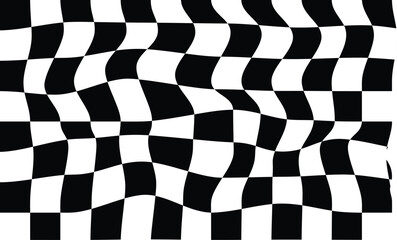 Checkers frame, border in line art style geometric seamless pattern. EPS.10.