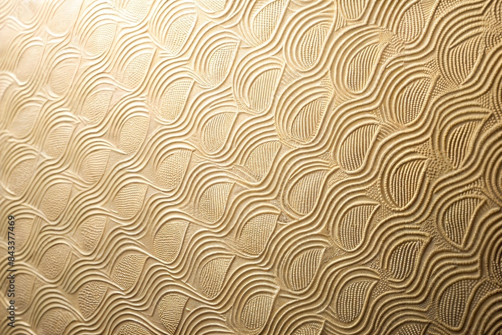 Wall mural a close-up of a beige textured surface, with subtle variations in light and shadow creating a captiv
