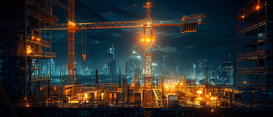 a wire frame industrial Construction site,Construction site,generative ai