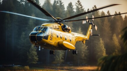 Helicopter participates in urgent and vital life-saving rescue operation