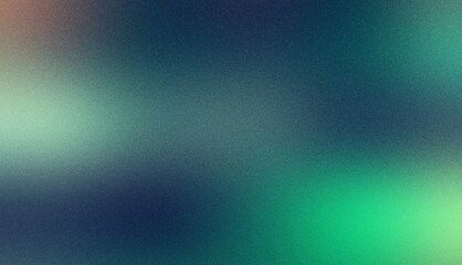 Dark blue orange green colors grainy gradient background, blurred noise texture effect, web banner design