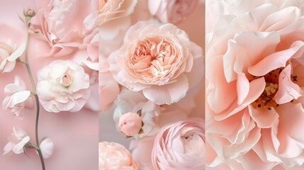 Fototapeta premium Delicate Pink Floral Bouquet with Soft Pastel Petals and Elegant Texture