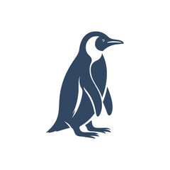 penguin silhouette vector, penguin logo, penguin icon, penguin clipart illustration on white background