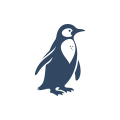 penguin silhouette vector, penguin logo, penguin icon, penguin clipart illustration on white background