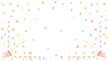 クラッカーと紙吹雪　アスペクト比16：9バージョン