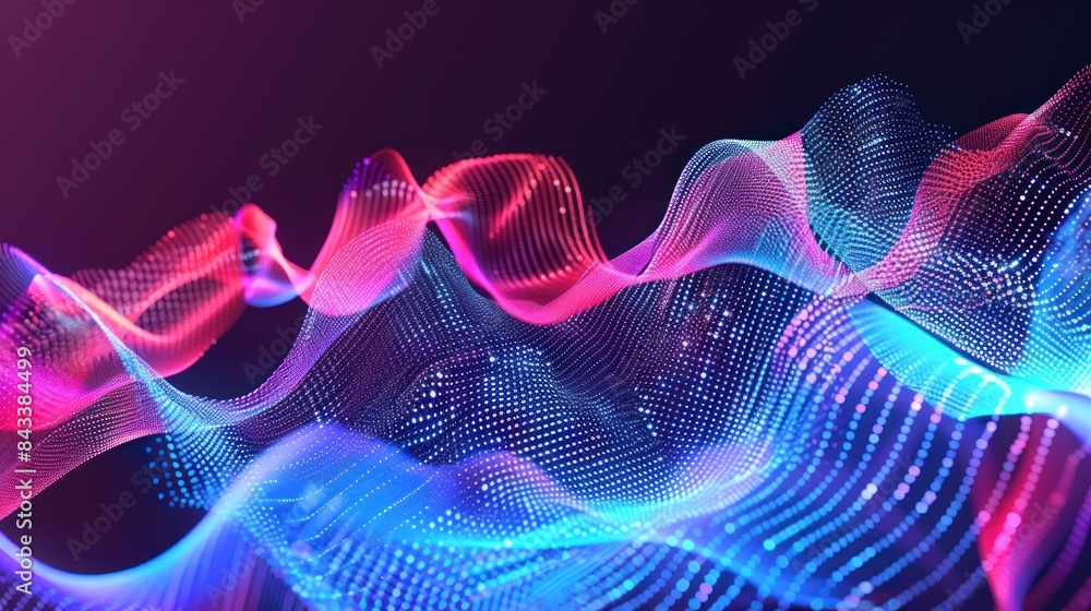 Poster abstract 3d big data visualization. futuristic infographics aesthetic design. visual information com