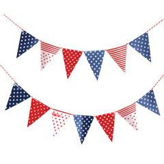 Fototapeta premium Red, white and blue buntings.