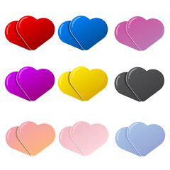 love and heart beautiful illustrator design