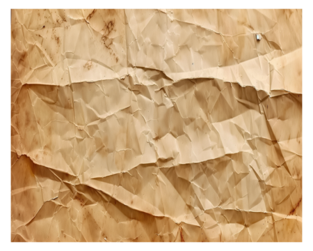 Brown Old Paper Isolated on Transparent Background
