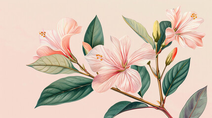 I imagine an image of a lush green plant with delicate white flowers, set against a clean white background