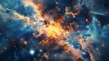 abstract blue background. explosion star. 