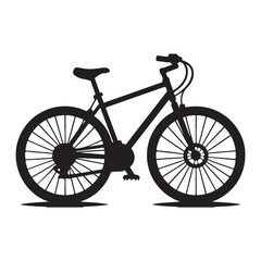 Black bicycle silhouette vector illustrator with white background 