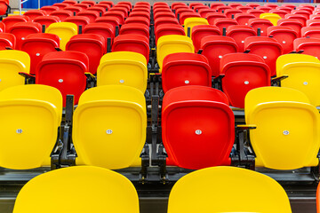 empty chairs seats in an auditorium stadium