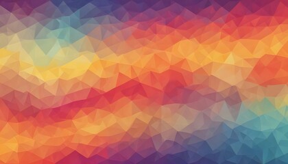 Rainbow spectrum gradient polygonal surface abstract 3D render. 