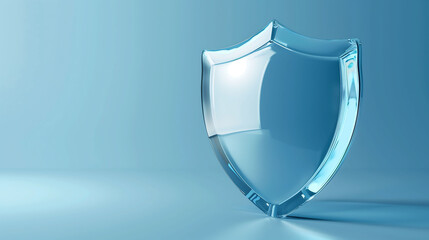 Cyber security system data protection icons with blank space background.