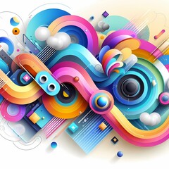 abstract art while evoking modernity and design trend.