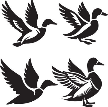set of Malan duck silhouette