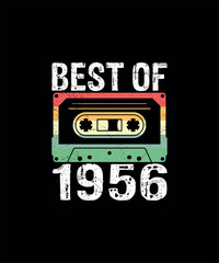 Best Of 1956 Cassette Tape Retro Vintage T-Shirt