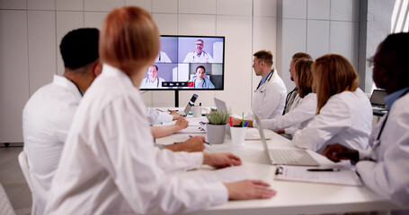 Doctor Team Meeting Video Conference Webinar