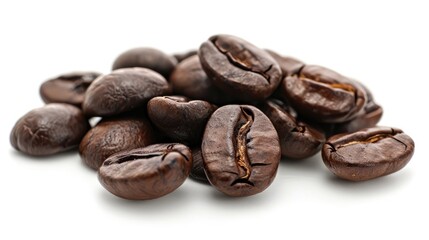 Fototapeta premium Isolated white background coffee beans