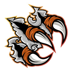 Tiger claw mascot logo design