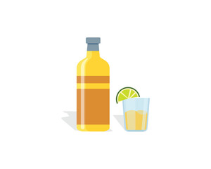 Mexican Drink Illustration Clip Art Set, Mexican Delicious Drink Template. Mexico Tomato, Vegetable Pepper Margarita With Spicy