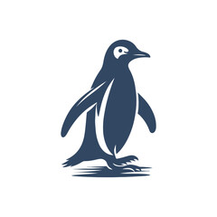 penguin silhouette vector, penguin logo, penguin icon, penguin clipart illustration on white background