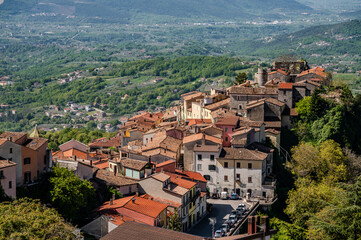 Fototapeta premium Miranda, Molise, Italy. Spectacular spring panorama. 2024