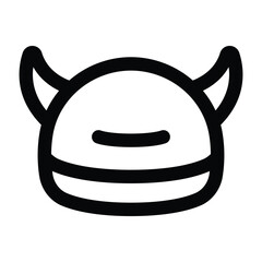 Simple Viking Helmet icon. The icon can be used for websites, print templates, presentation templates, illustrations, etc