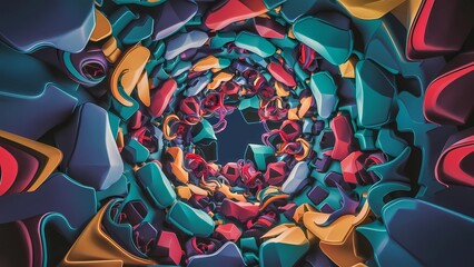 Obraz premium Abstract background in the shape of a futuristic spiral tunnel