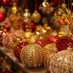 Festive Decorations Bales Accumulated in Glittering Array: Brighten Your Celebrations with Sparkle