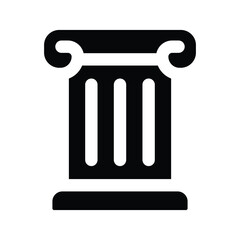 Simple Pillar glyph icon. The icon can be used for websites, print templates, presentation templates, illustrations, etc