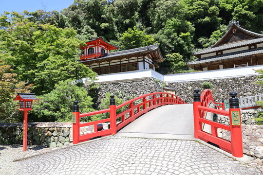 A Japanese temple in Minoh City in Osaka Prefecture : a scene of the precincts of Ryuan-ji Temple