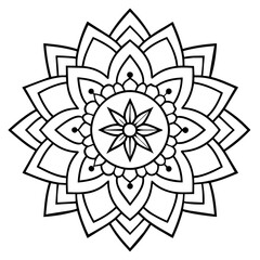 abstract flower design with mandala