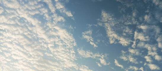 View of the clear sky in the Indramayu area, West Java, Indonesia