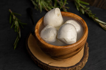 milk food soft cheese in brine